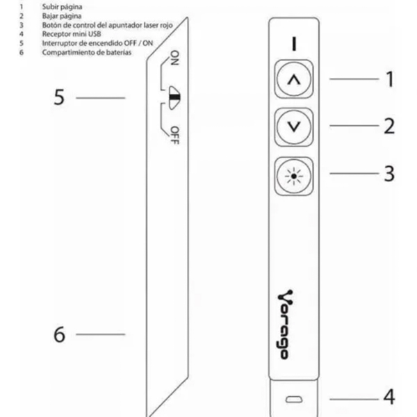 Presentador Laser Vorago Lasp-300 Slim Negro