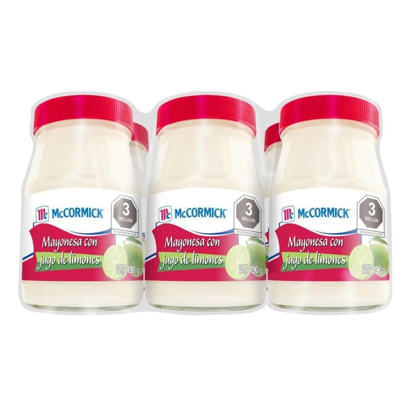 Mayonesa McCormick 6 pzas de 190 g