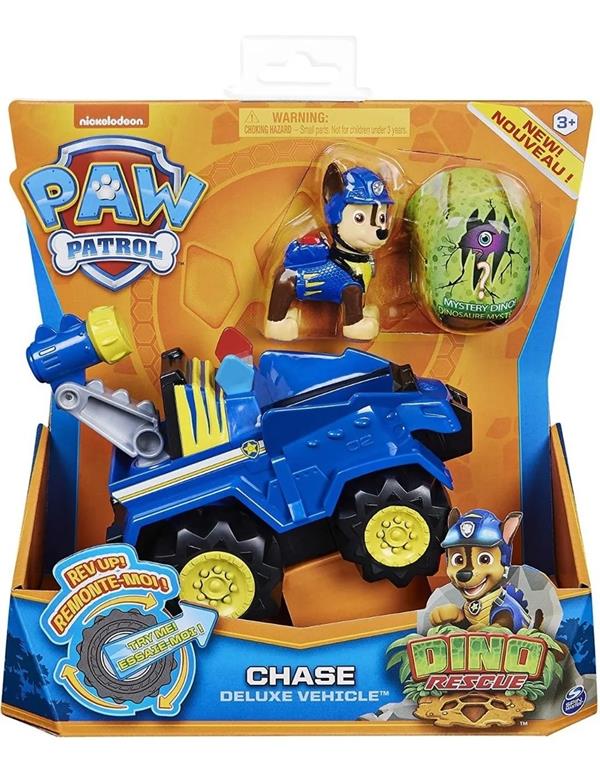 Paw Patrol Dino Rescue Chase Vehiculo Deluxe Spin Master