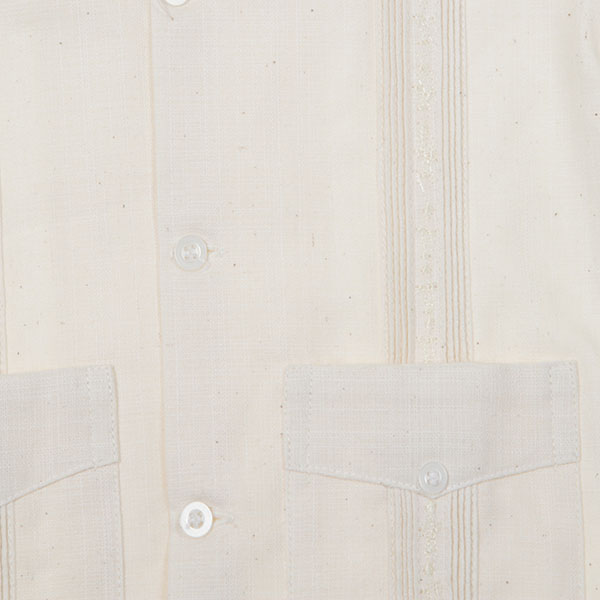 Conjunto Guayabera Bordada color Hueso.