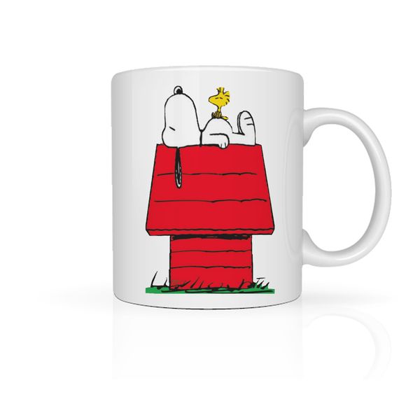 Taza SNOOPY RED HOUSE para Café o Té11oz (330ml), Rapoza Collective, No se despinta, Perfecta para Regalo, Casa u Oficina.
