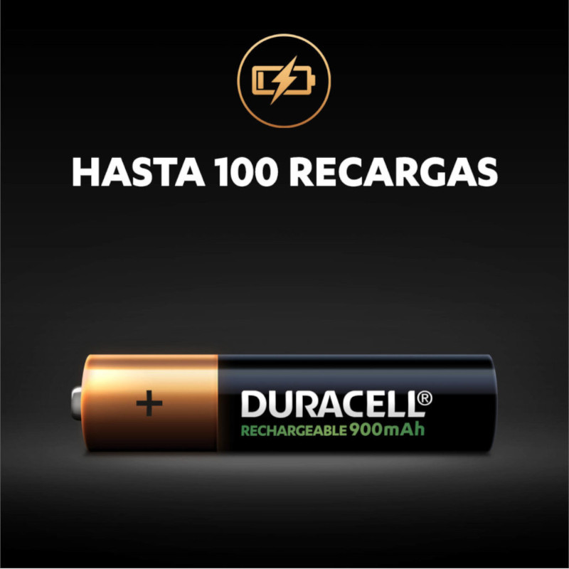 Pila Recargable AAA Duracell 900 Mah Con 4 Piezas 