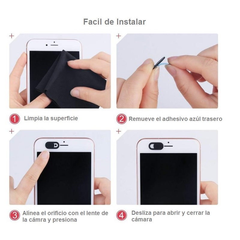 Cubre Webcam 50 pack Cubierta Anti Espia Camara Con Tapa