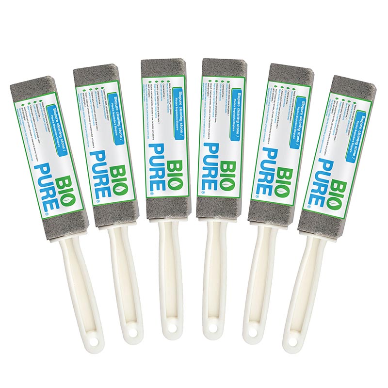 Kit 6x Piedra Pomez Con Agarradera Para Limpiar - BIOPURE - 24cm x 3.8cm x 3.8cm