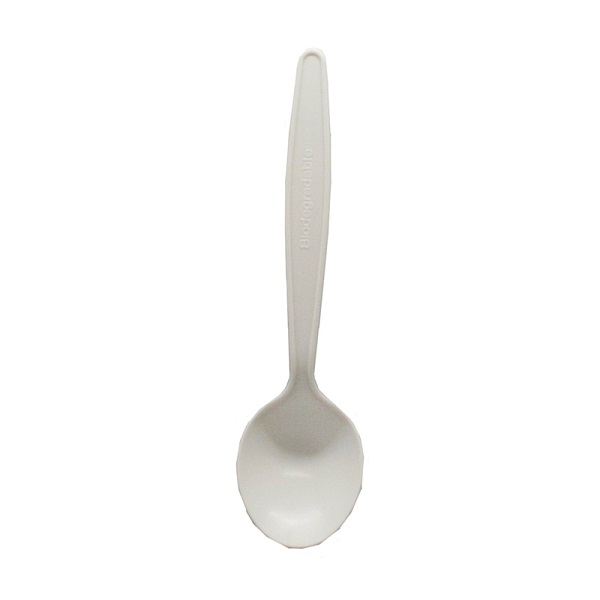CUCHARA SOPERA BIODEGRADABLE DE FECULA DE MAÍZ, 15CM - AEOLUS