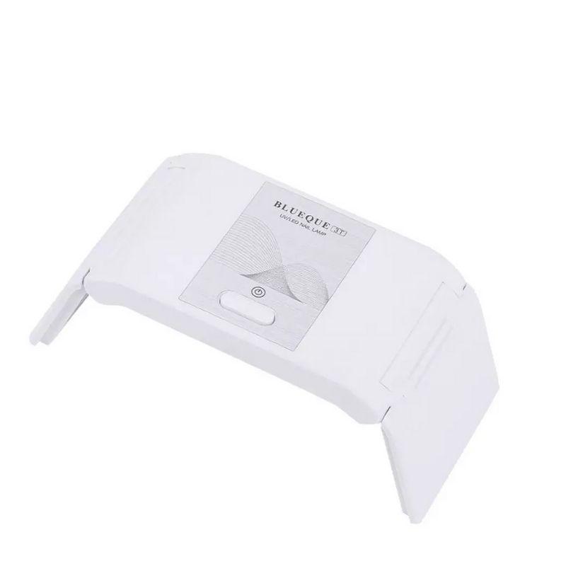 Mini Lámpara de Uñas UV LED 36W, LBP, Esmalte Gel, Plegable, Portátil, Recargable, 13cm (5in) -Blanco