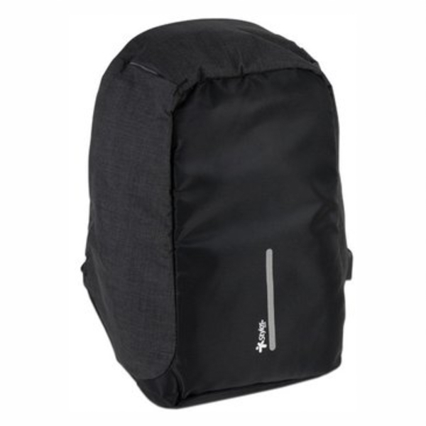 Mochila Stylos Antirrobo Bk- Compartimentos Con Cargador Usb