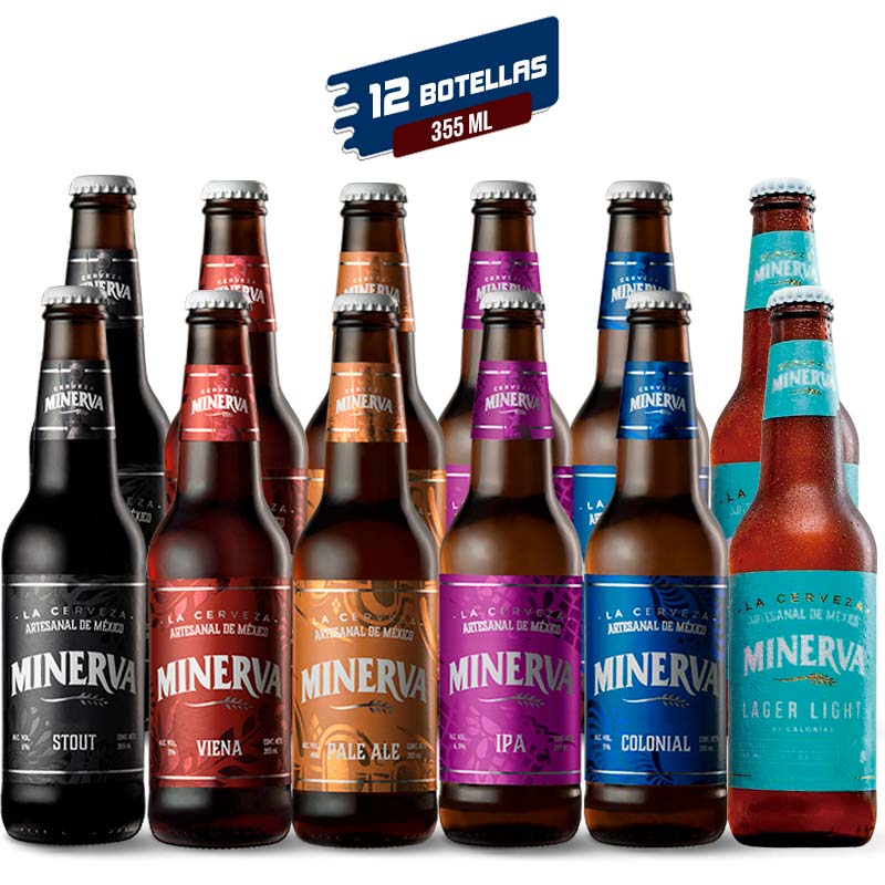 Cerveza Artesanal Minerva 12 Pack Mixto