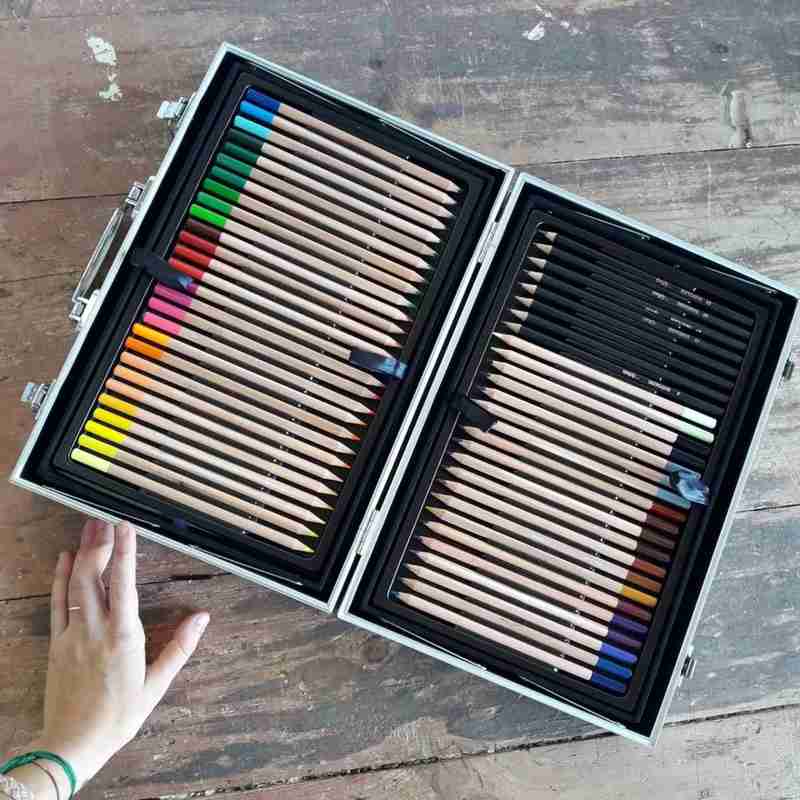 Set Arte 122 Piezas Portafolio Aluminio Kit