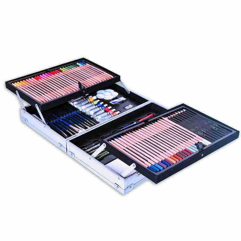 Set Arte 122 Piezas Portafolio Aluminio Kit