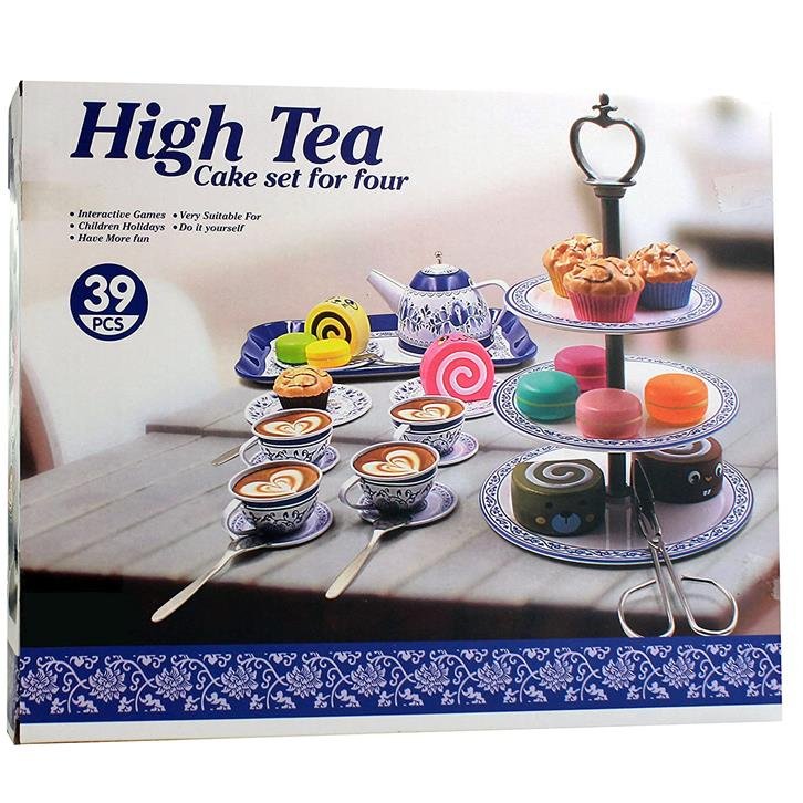 Juego De Té High Tea Cake Set For Four Azul