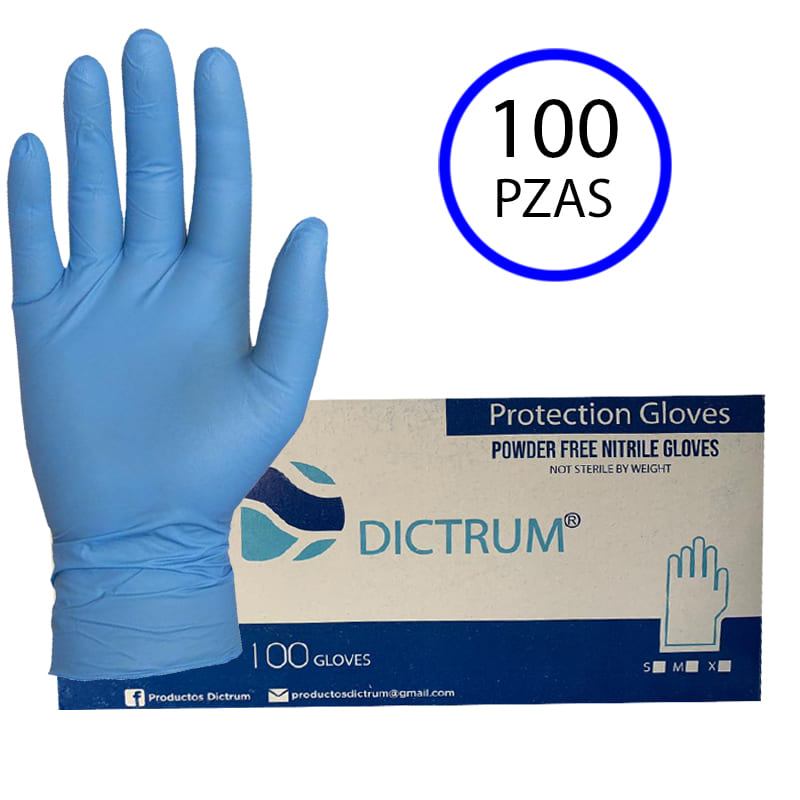 Guantes Nitrilo caja de 100 Pzas