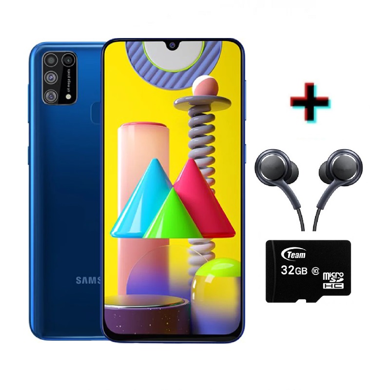 Celular Samsung Galxy M31 6.4" 6GB RAM + 128GB 4 cámaras 6000 mAh Azul + Regalo 