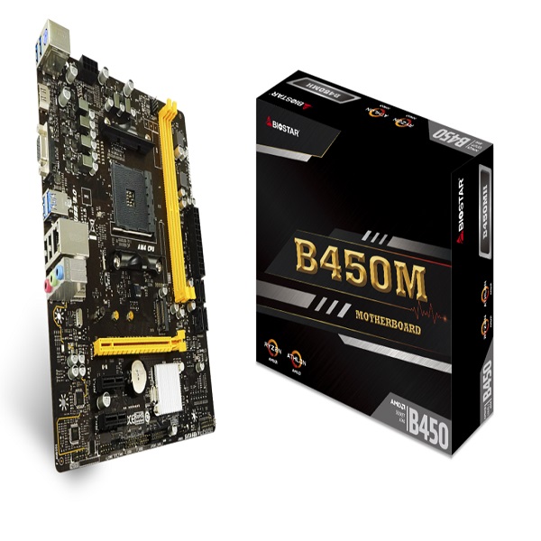 TARJETA MADRE BIOSTAR B450MH DDR4 HDMI VGA PCIe M.2 AM4 RYZEN