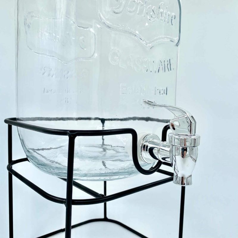 Dispensador De Bebidas Vitrolero Agua Vidrio Con Base Mason Jar Top Choice 