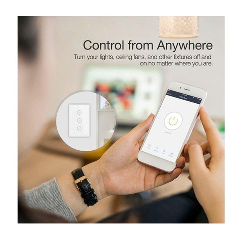 Apagador Inteligente Wifi Touch Atenuador de Luz Compatible con Alexa y Google Home