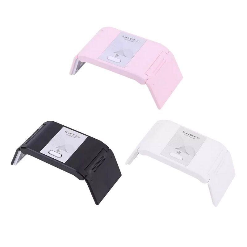 Mini Lámpara de Uñas UV LED 36W, LBP, Esmalte Gel, Plegable, Portátil, Recargable, 13cm (5in) -Rosa