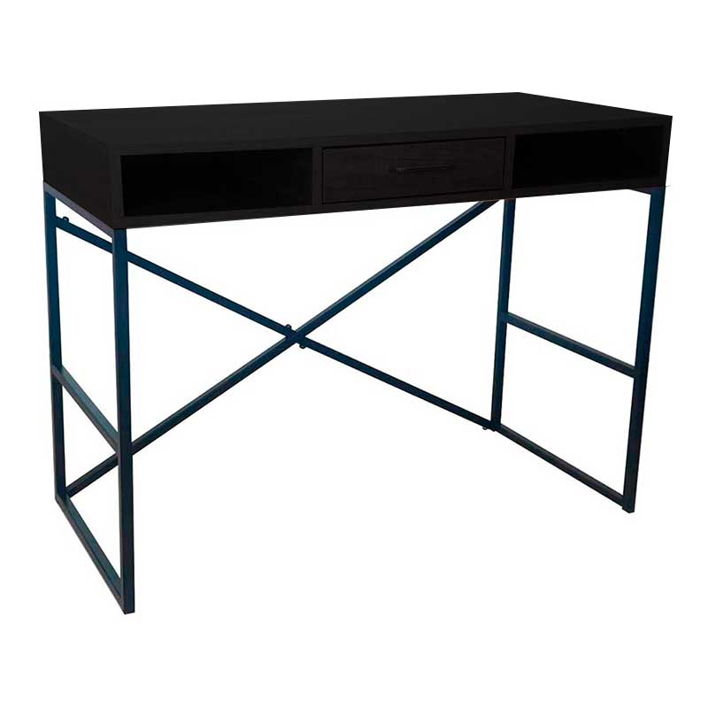 Escritorio Minimalista Recto con Cajón Cole Negro