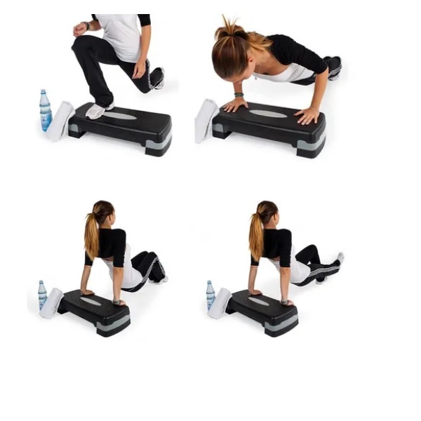 Banco Step Aerobic 2 Alturas Escalón Ejercicio Aeróbico Ajustable 