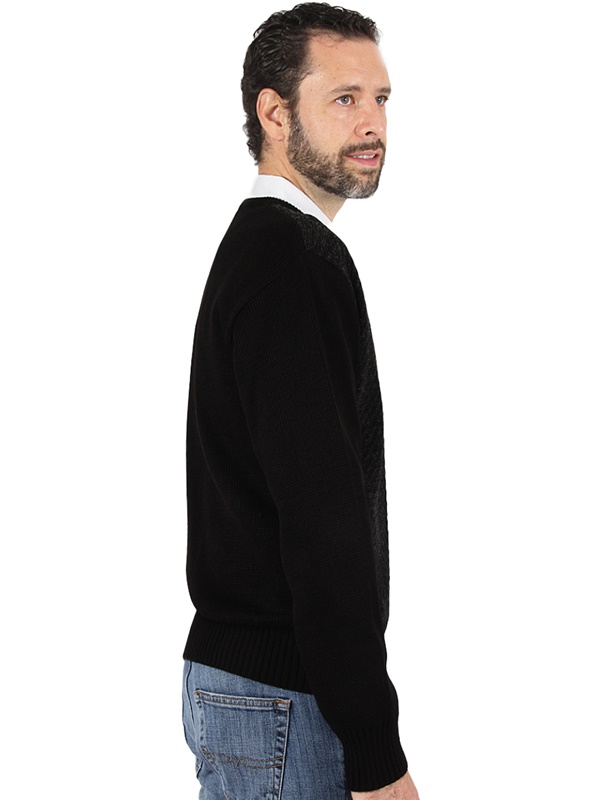 Suéter Casual, Color Negro, Mariscal Moda Hombre.