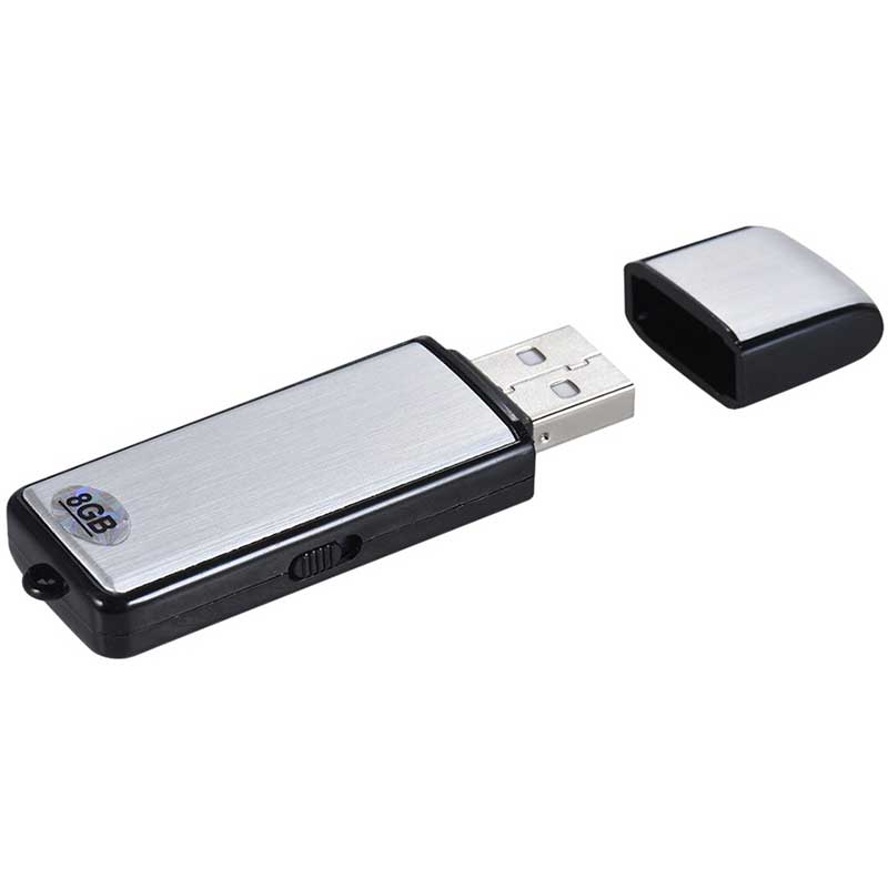 Grabadora De Voz Espía Fralugio 8gb Simulación Memoria Usb 20 Horas Audio