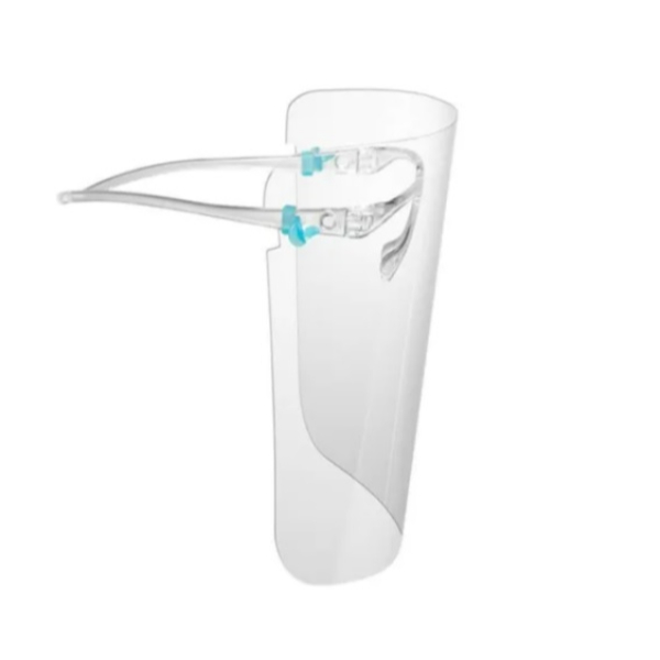 Careta Facial Protectora con Soporte de Lentes y mica transparente