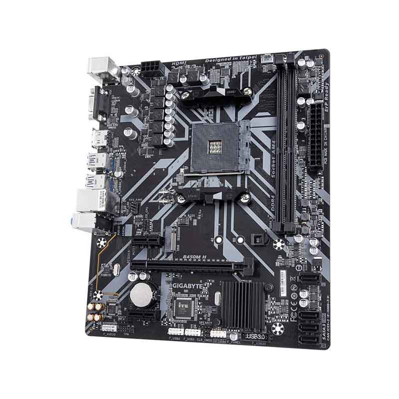 MB GIGABYTE B450M H RYZEN3 2XDDR4 VGA HDMI D-SUB B450M H REV 1.0