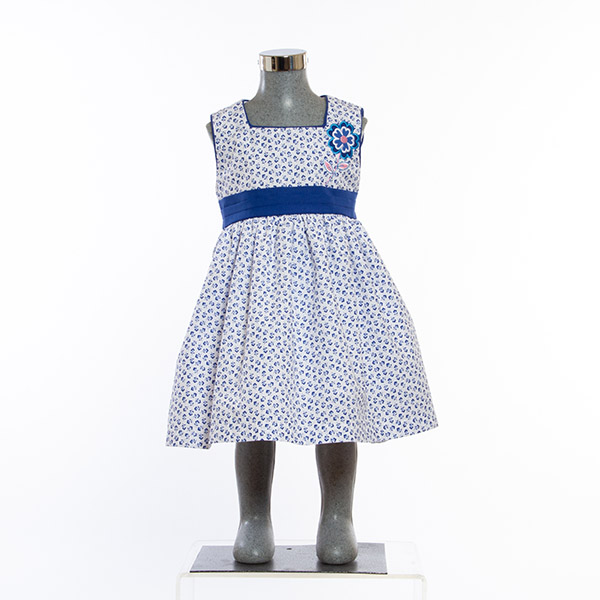 Vestido para Niña Pequeña 1 a 3 años color Blanco Floreada.