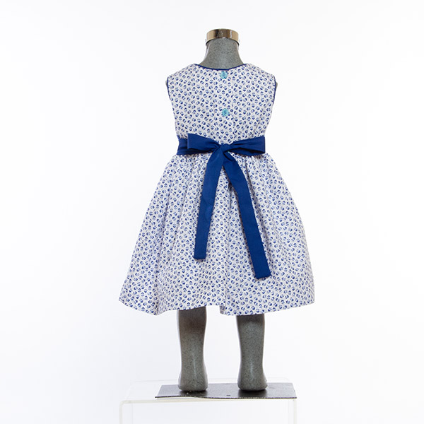 Vestido para Niña Pequeña 1 a 3 años color Blanco Floreada.