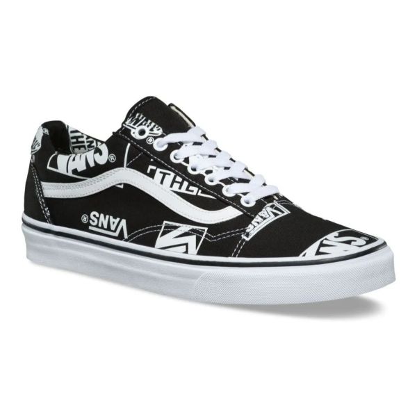 Tenis Vans Old Skool Logo Mix Negro/blanco 1ua9