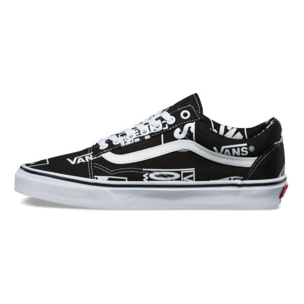 Tenis Vans Old Skool Logo Mix Negro/blanco 1ua9