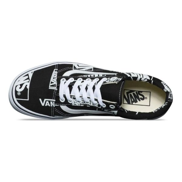 Tenis Vans Old Skool Logo Mix Negro/blanco 1ua9