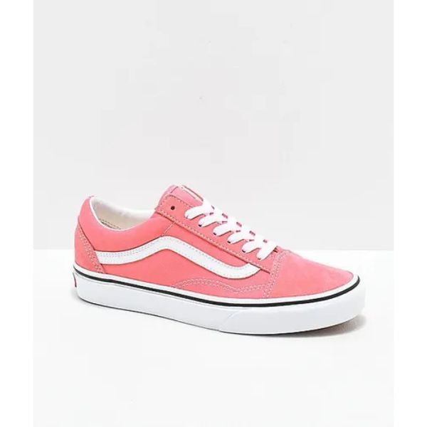 Tenis Vans Old Skool Rosa Aplicaciones En Piel Gamuza 1gy7