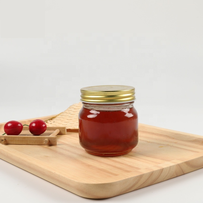 Frasco Para Conservas Mason Jar 236 Ml Tapa Dorada 6 Piezas