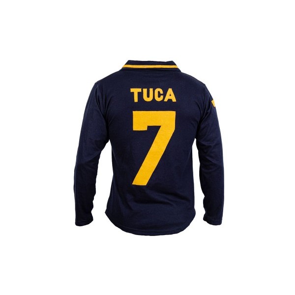 Playera retro manga larga  Pumas Hombre Azul