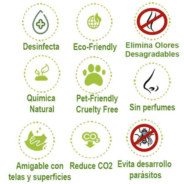 Eliminador Olor Orina y Heces de Mascotas/Neutralizador de heces firmes y orina 4LT