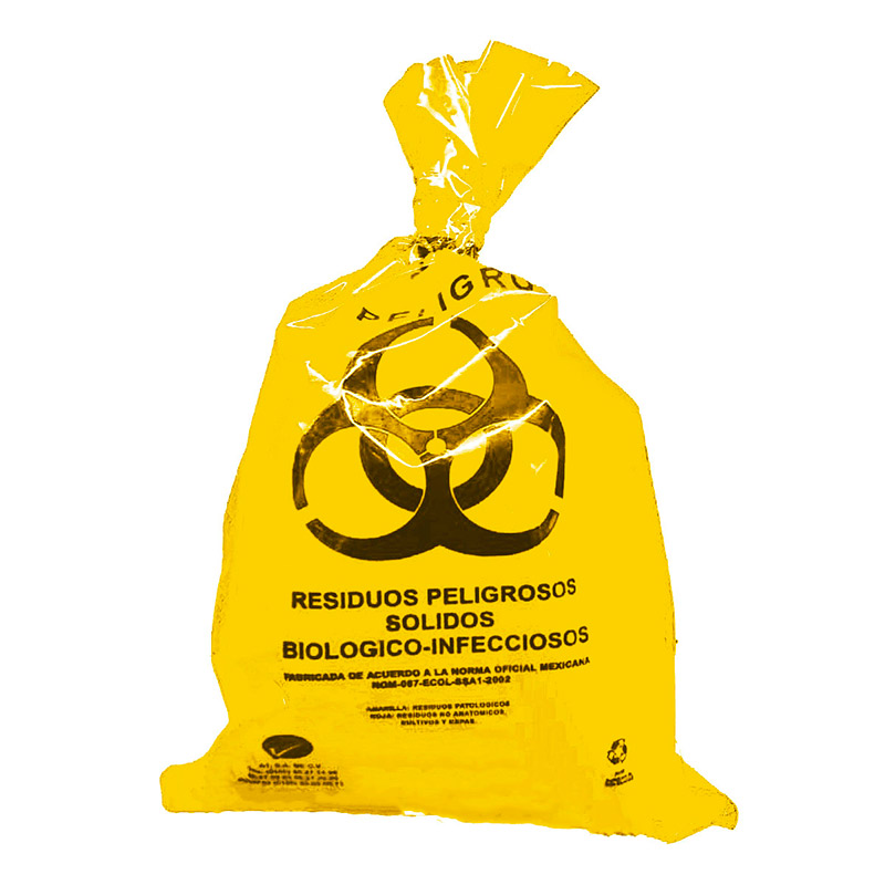 100 BOLSAS RECOLECTORAS RPBI 1 KG