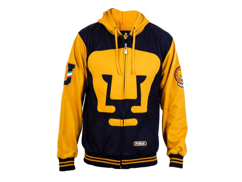 Chamarra Retro Pumas Hombre Oro