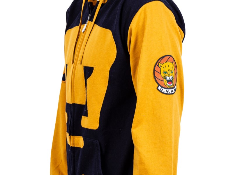 Chamarra Retro Pumas Hombre Oro