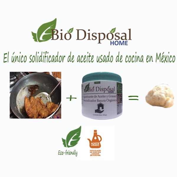 Tratamiento para eliminar Olor en Basura Orgánica y solidificador aceite y grasas Bio Disposal 1 KG (4 pzs)