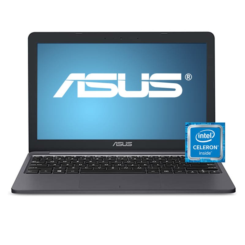 Laptop Asus VivoBook L203M Ultra-Thin Laptop HD, Intel Celeron N4000 4GB/64GB - Azul + Mochila + Audífonos + Base