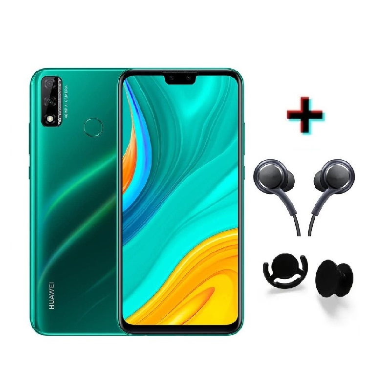 Celular Huawei Y8s 6.5" 3GB RAM + 64GB doble cámara + Audífonos y Pop Verde