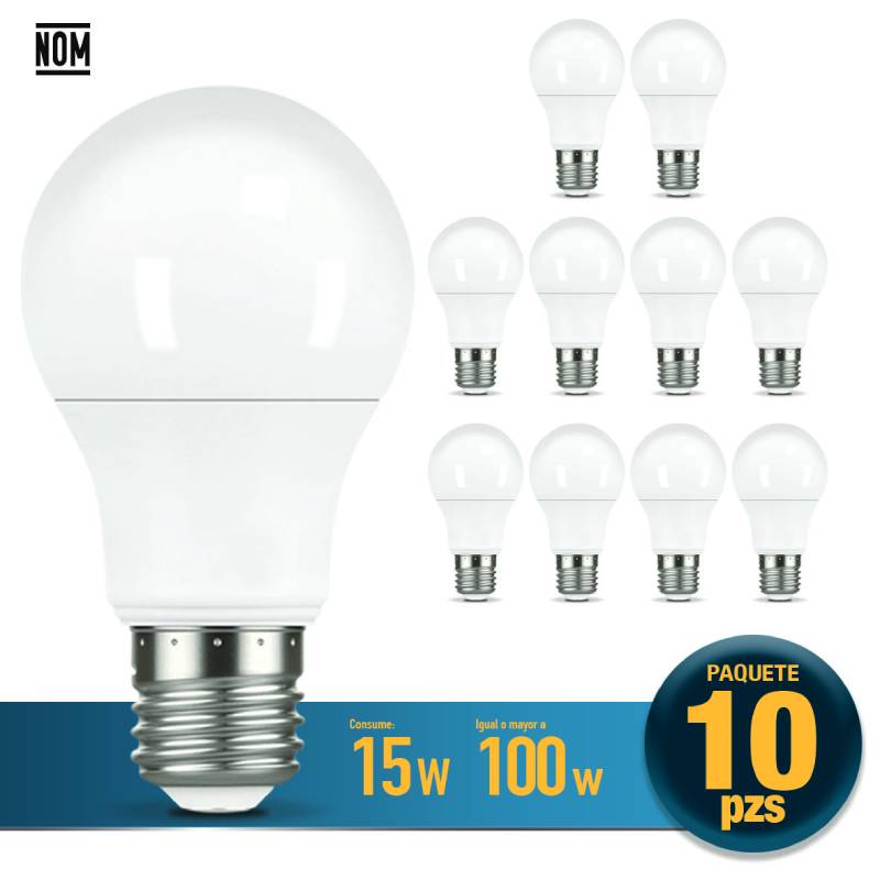 Pack 10 Pzas Foco Icon Led 15w Luz Blanca Ilumina 100w