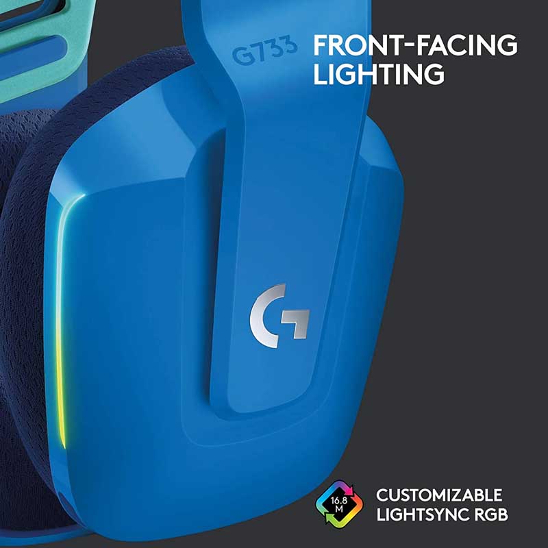 DIADEMA LOGITECH G733 LIGHTSPEED WIRELESS RGB AZUL PC/MAC/PS4 981-000942.