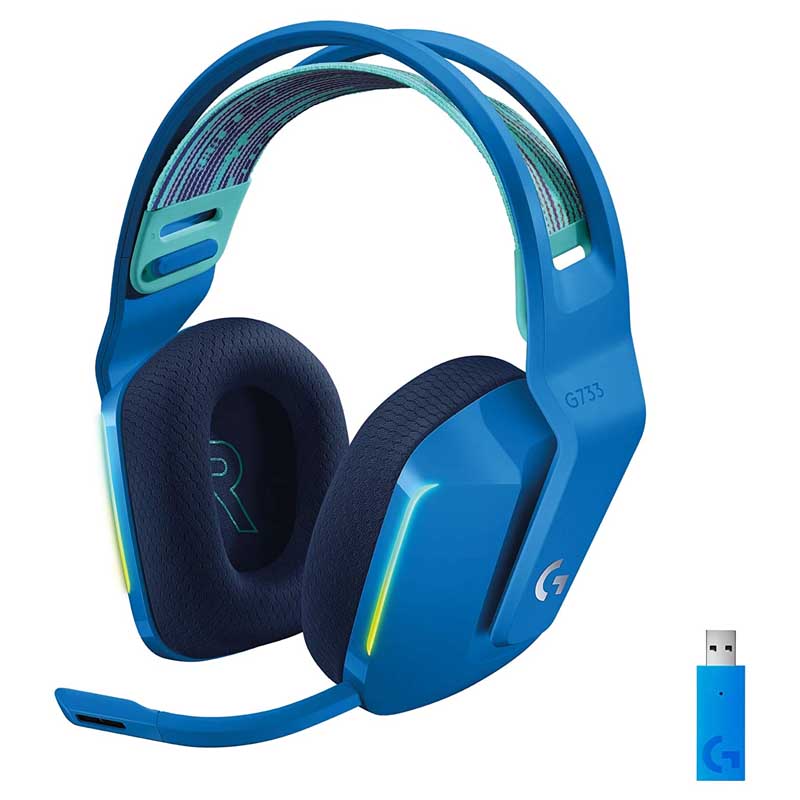 DIADEMA LOGITECH G733 LIGHTSPEED WIRELESS RGB AZUL PC/MAC/PS4 981-000942.