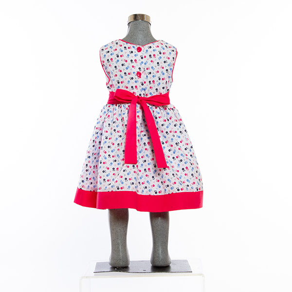 Vestido para Niña Pequeña  1 a 3 años color Blanco con Flores