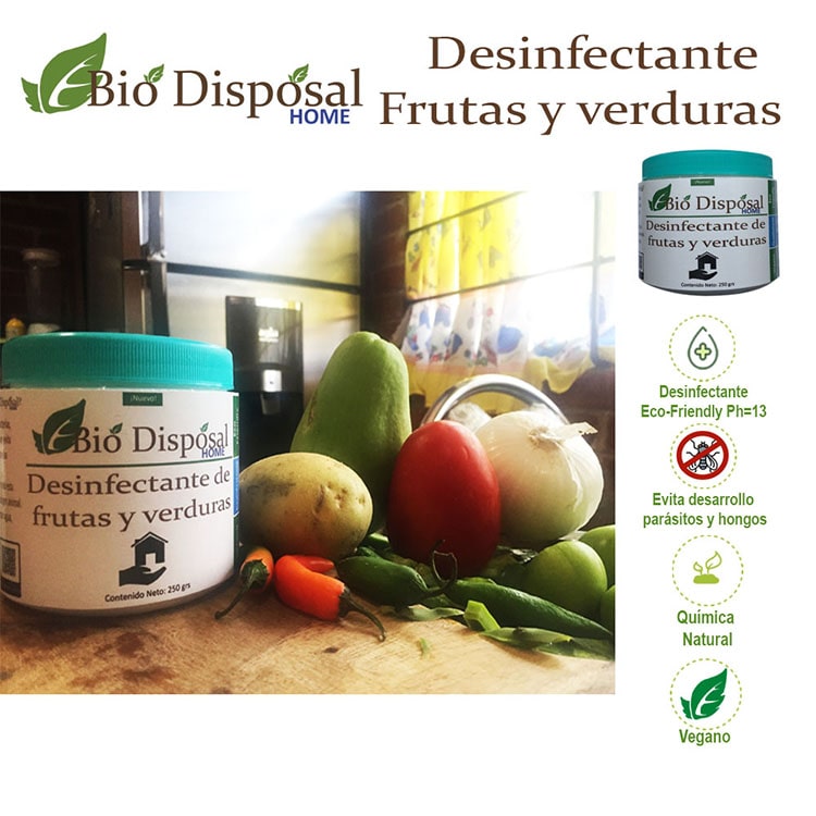 DESINFECTANTE FRUTAS Y VERDURAS Bio Disposal 1 KG