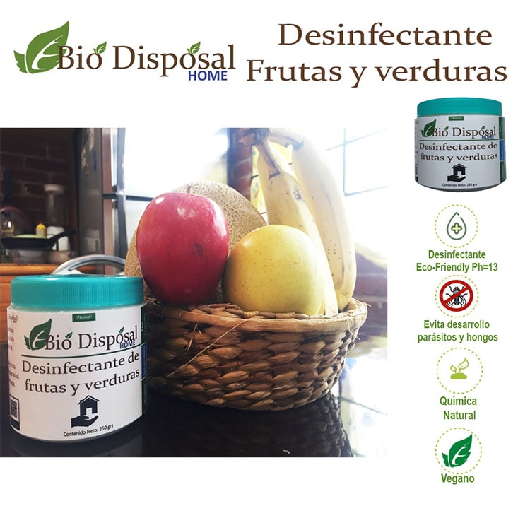 DESINFECTANTE FRUTAS Y VERDURAS Bio Disposal 250 grs