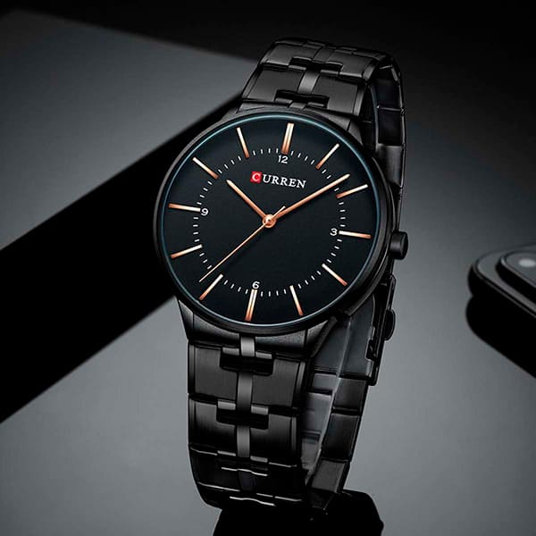 Reloj de Hombre Metálico Curren 8321 Negro Clásico y Elegante