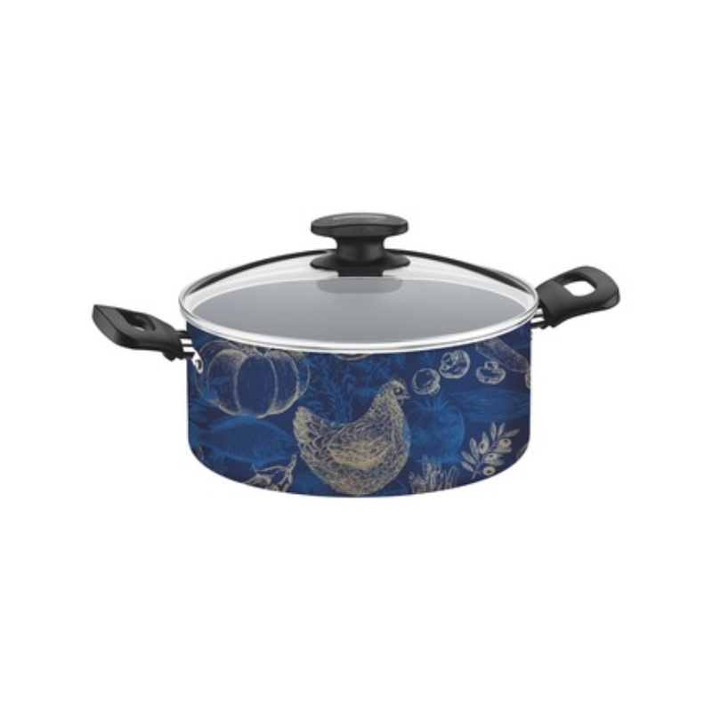 Batería de cocina Tramontina Alabama 27899/398 8 piezas Azul END1D